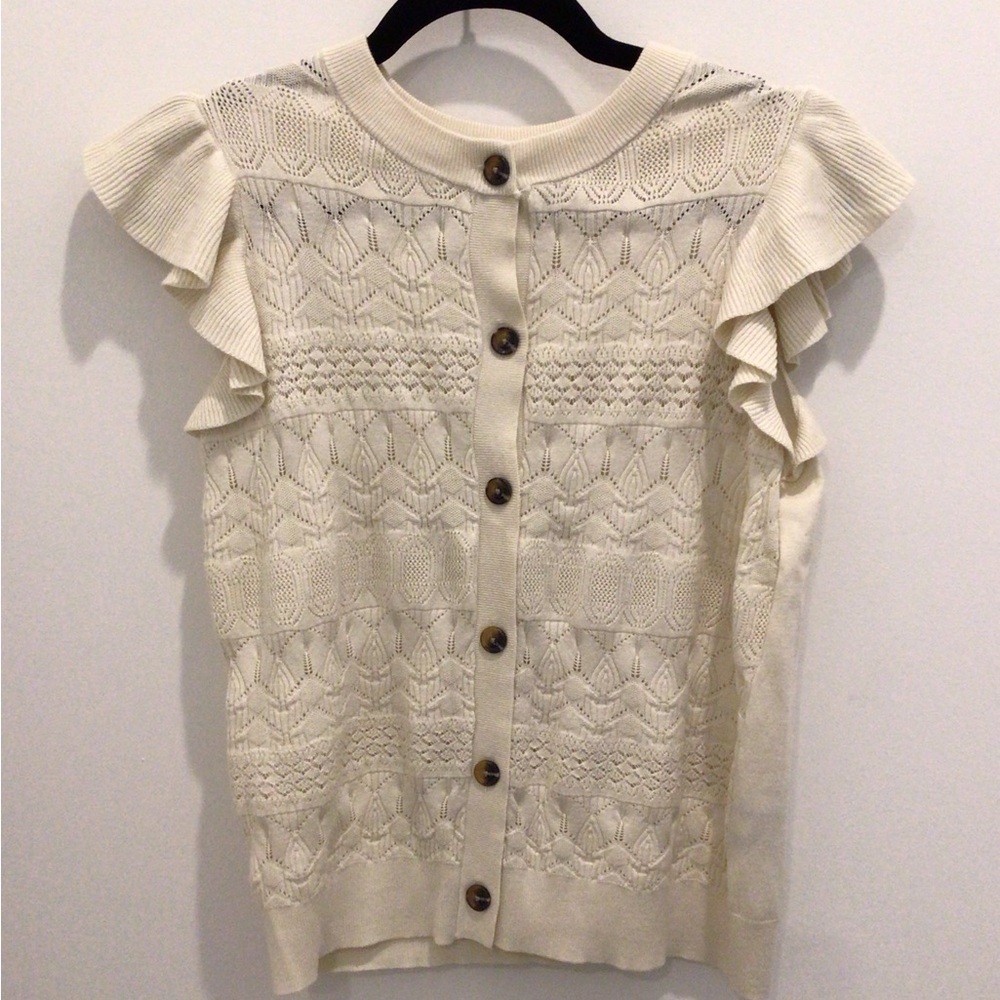 Women’s shirt sleeve button up cardigan Sz S